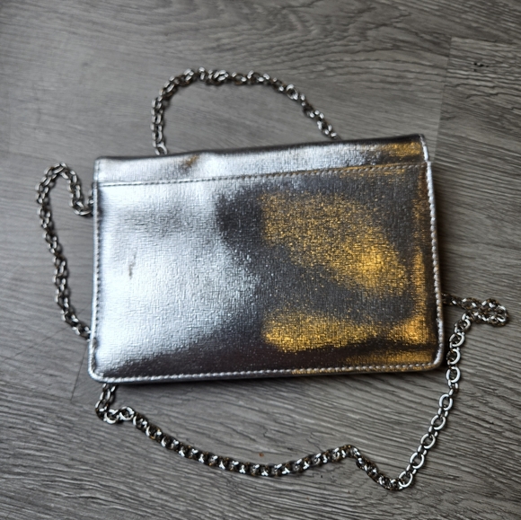 Nine West Silver Clutch Purse Metalic - Picture 6 of 8
